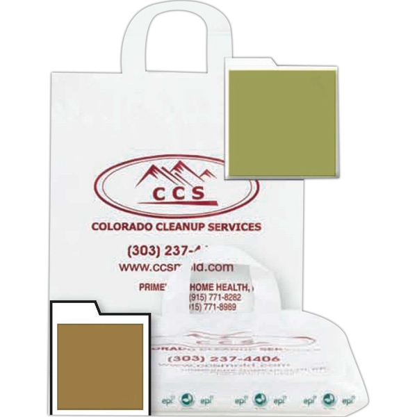 Oxo Biodegradable (TM) - Biodegradable plastic soft loop handle bag with... from ASI 35290 American Ad Bag Co / American Ad Bag