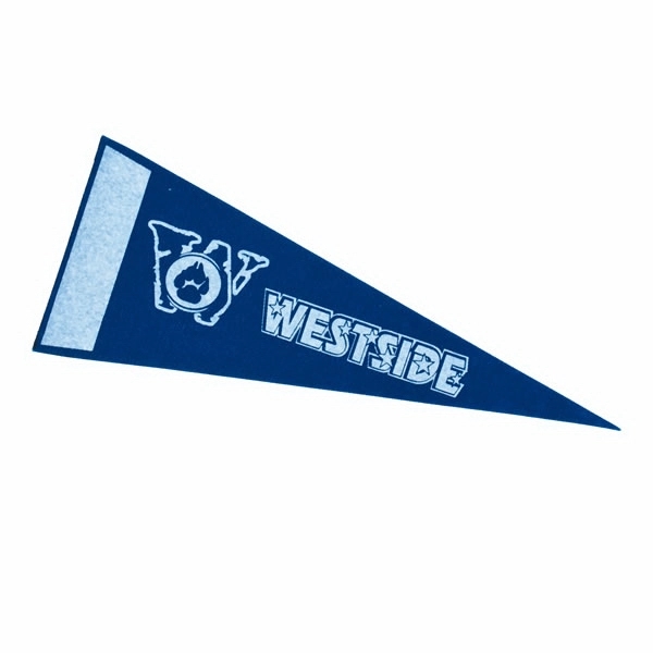 4" x 10" Felt pennant with edge strip.... from ASI 77280 Pepco Poms / Pepco Poms