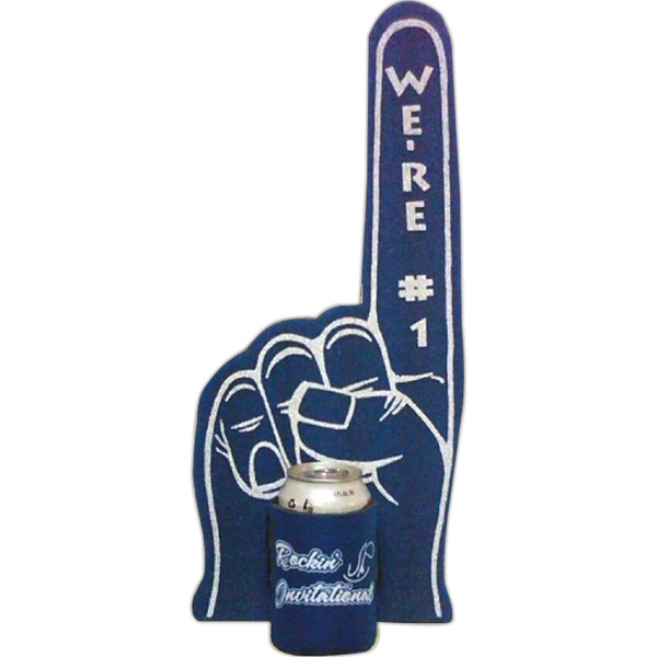 18" number 1 foam finger with attached can holder.... from ASI 88740 ZZ DROPPED -Spirit Industries Inc / Spirit Hand Line