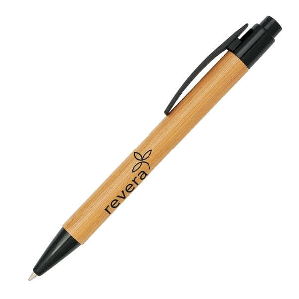 Bamboo click action pen with colored plastic trim.... from ASI 42920 Busrel Inc