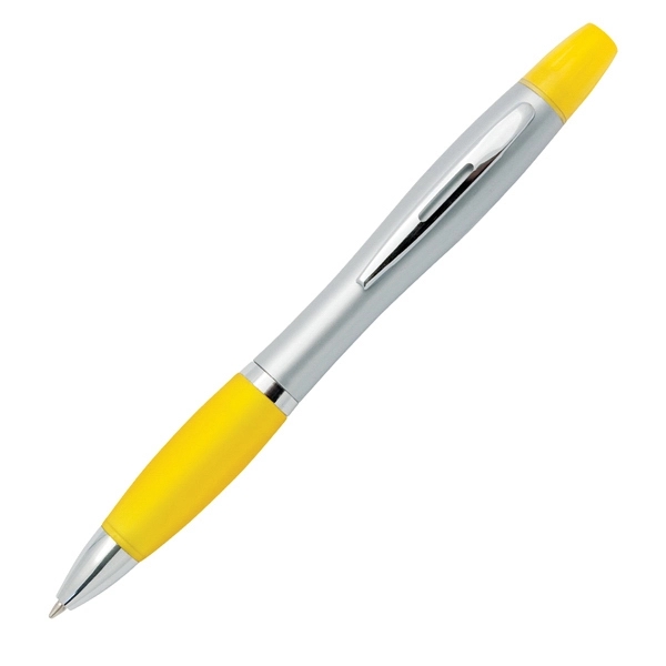 Highlighter, silver plastic twist action pen.... from ASI 42920 Busrel Inc
