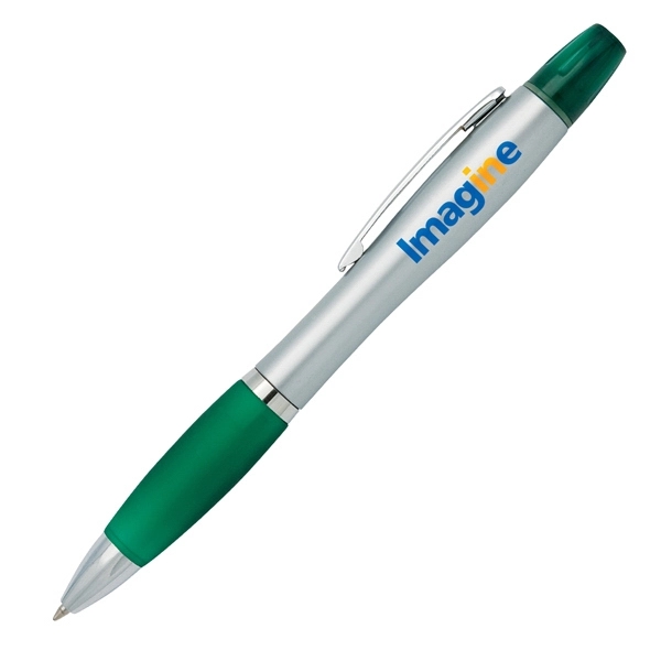 Highlighter, silver plastic twist action pen.... from ASI 42920 Busrel Inc