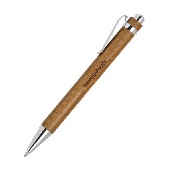 Click action eco-friendly pen with bamboo barrel.... from ASI 31517 Admart Products / Admart Line