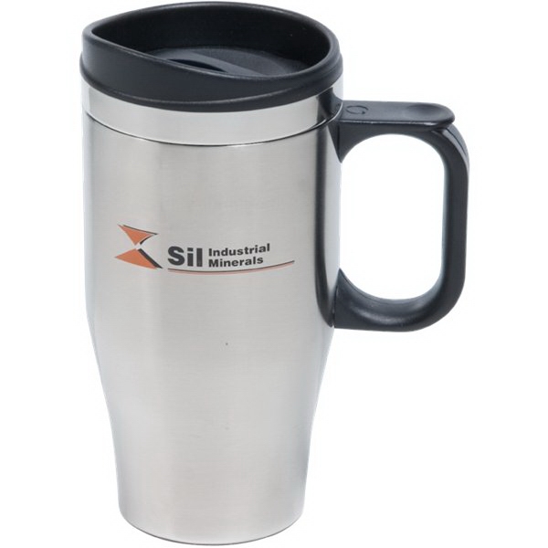 Double wall stainless steel 14 oz. travel mug with spill resistant... from ASI 89320 Starline USA Inc / Starline