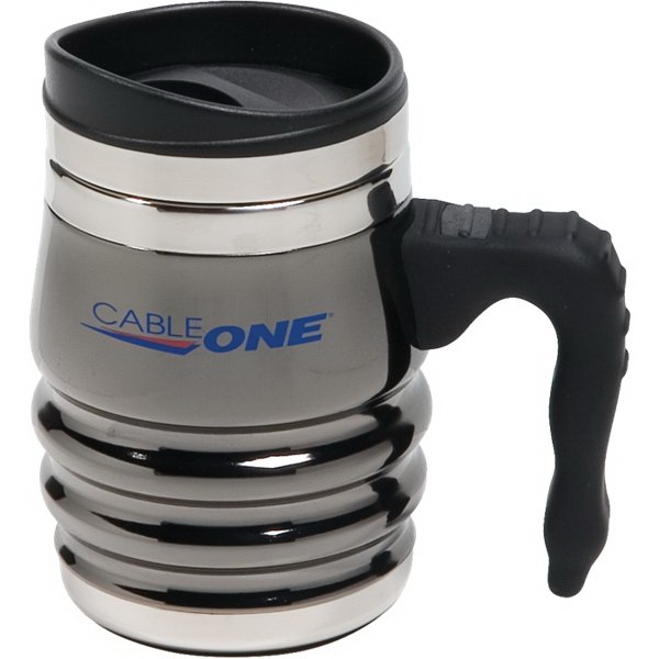 Tri-Roll - Black chrome, 12 oz. desk mug.... from ASI 89320 Starline USA Inc / Starline