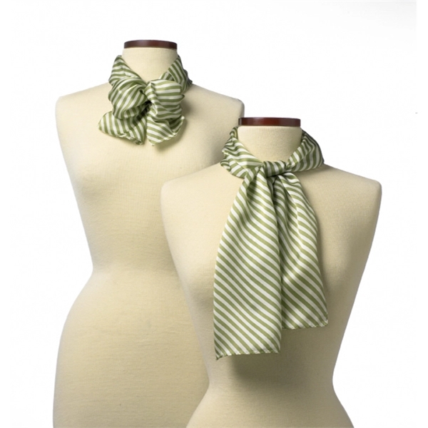 Lime green and white stripe wet dye scarf for ladies.... from ASI 98085 Wolfmark