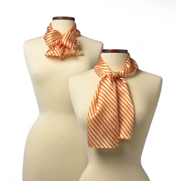 Orange and white stripe wet dye scarf for ladies.... from ASI 98085 Wolfmark