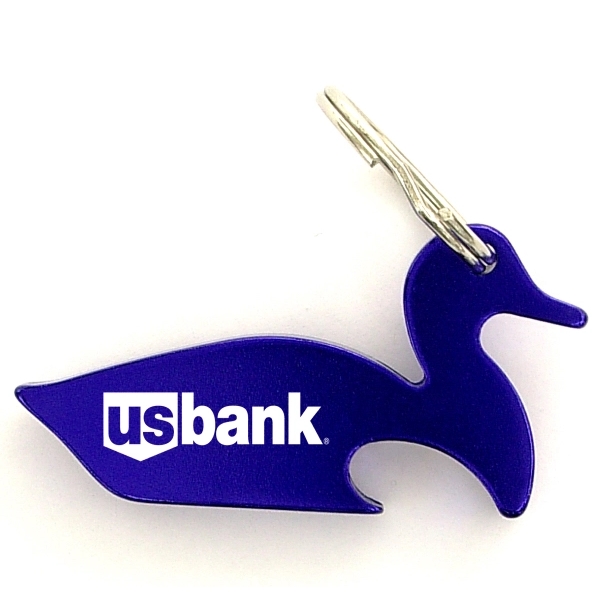 Duck shape bottle opener with key chain.... from ASI 74585 Nu Promo International / Nu Promo Line