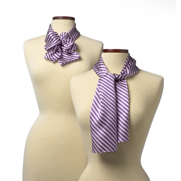 Purple and white stripe wet dye scarf for ladies.... from ASI 98085 Wolfmark