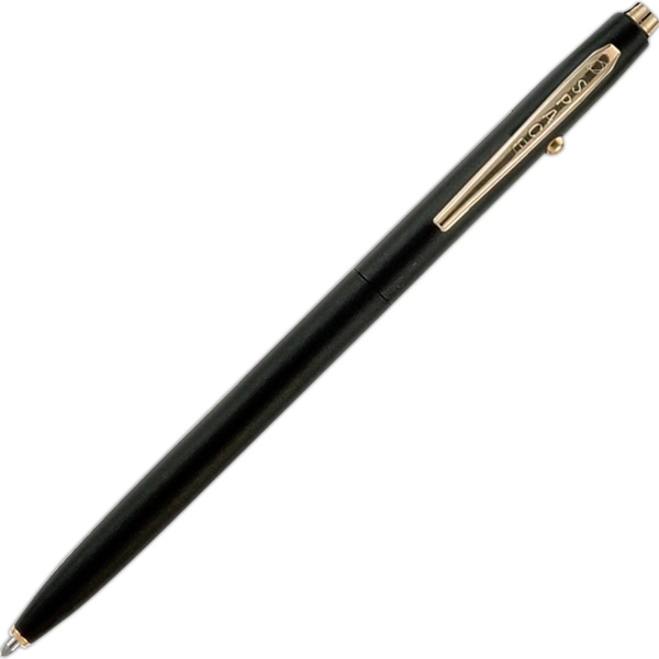 Matte black, retractable pen with side release mechanism.... from ASI 54423 Fisher Space Pen Co / Fisher Space Pen