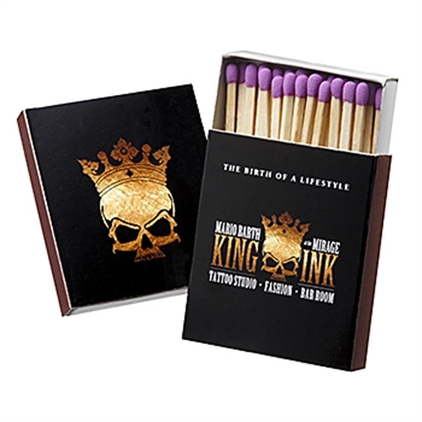 Matchbox with 33-34 two inch wood stick matches.... from ASI 31490 Admatch Corporation / Admatch-Regal