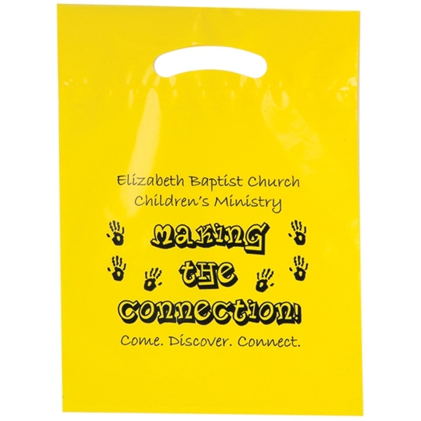 9" x 13" x 2" LDPE plastic bag with die-cut fold... from ASI 35290 American Ad Bag Co