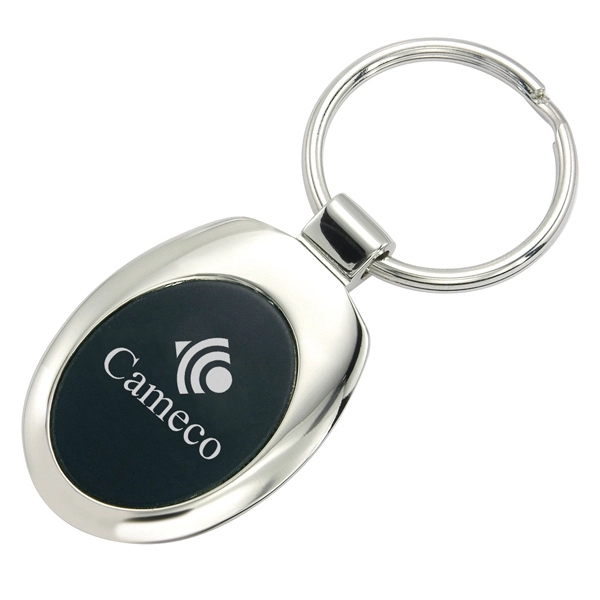 Oval chrome and black key holder.... from ASI 42920 Busrel Inc