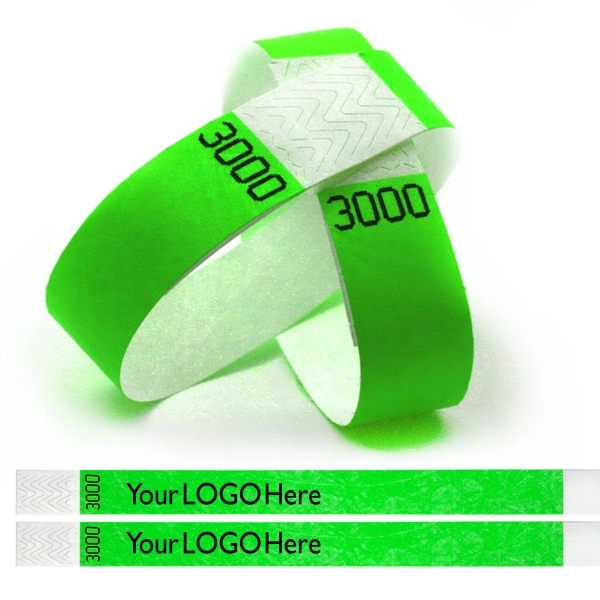 DuPont, Adhesive closure, Water use, Serial Number, Short term use, Recyclable... from ASI 32187 Advance ID / Advance ID Wristbands