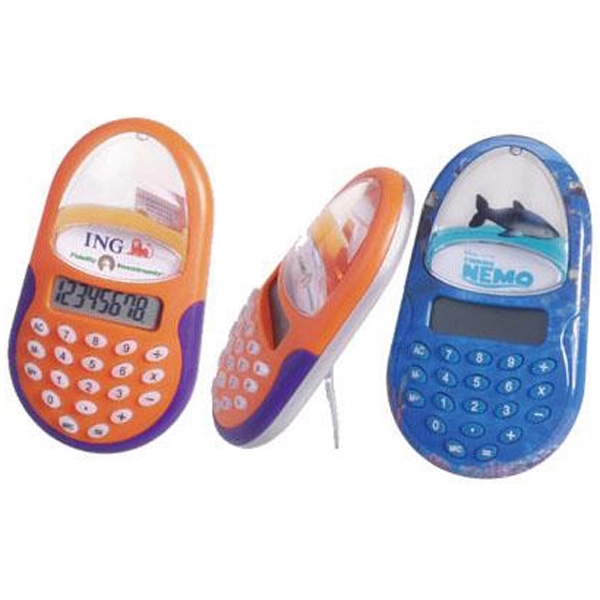 Liquid filled floater calculator with soft touch rubber keys and easel... from ASI 31570 Advantage Industries / AdVantage Line®