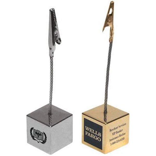 Die cast metal memo clip on a metallic silver base.... from ASI 31570 Advantage Industries / AdVantage Line®