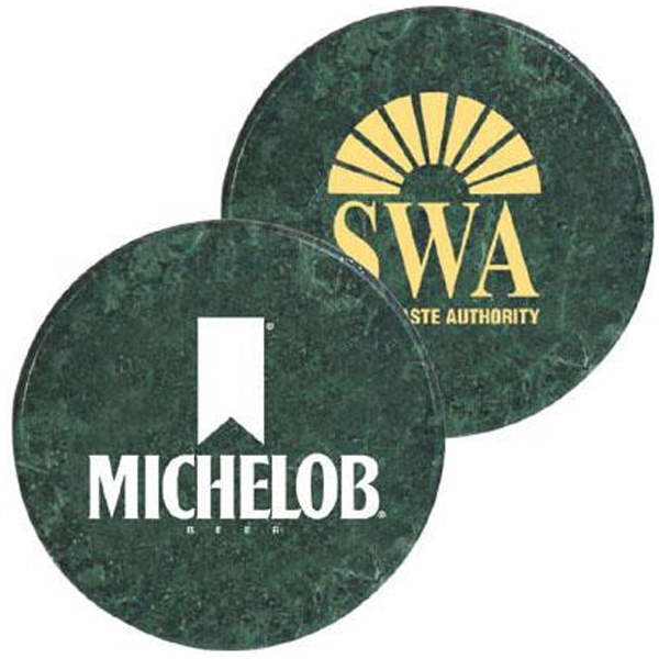 Single green Hualien marble coaster.... from ASI 31570 Advantage Industries / AdVantage Line®