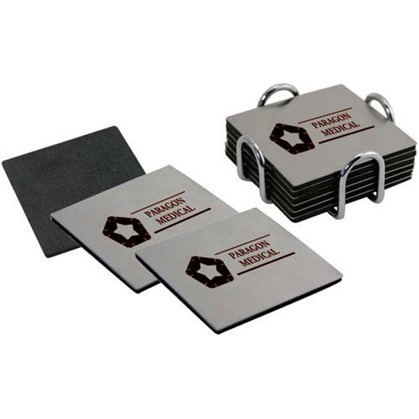 Stainless steel coaster set.... from ASI 31570 Advantage Industries / AdVantage Line®