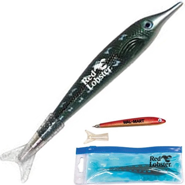 Fish design ballpoint pen with cap shaped like a fish tail.... from ASI 31570 Advantage Industries / AdVantage Line®