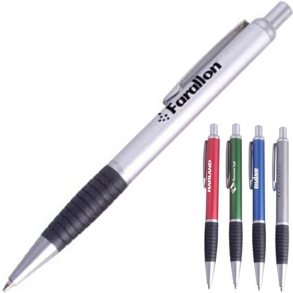 Aluminum contour rubber grip ballpoint pen.... from ASI 31570 Advantage Industries / AdVantage Line®