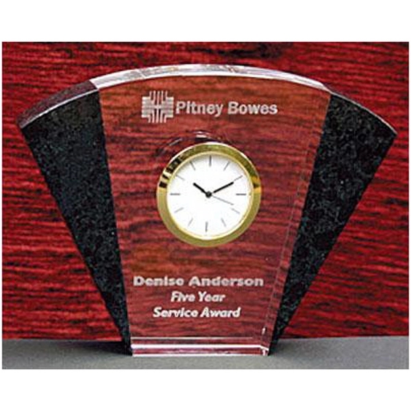 Crystal and granite fan clock with second hand.... from ASI 31570 Advantage Industries / AdVantage Line®