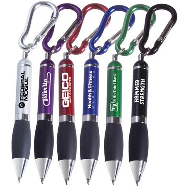 Mini brass pen with carabiner clip.... from ASI 31570 Advantage Industries / AdVantage Line®