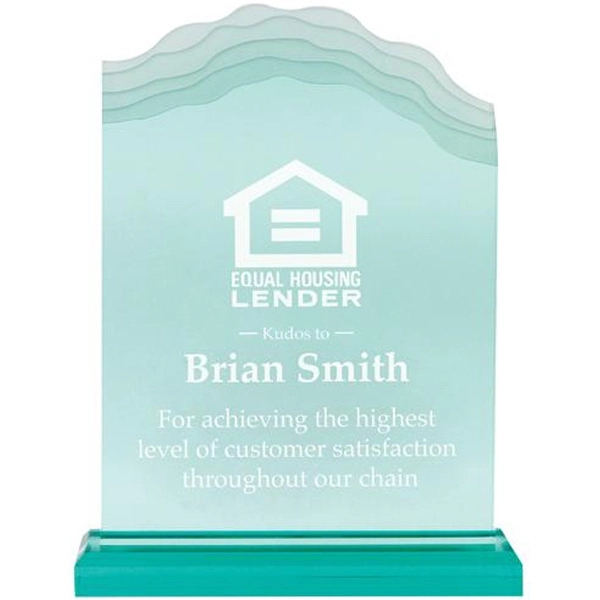 Jade acrylic award with wave top and base.... from ASI 31570 Advantage Industries / AdVantage Line®