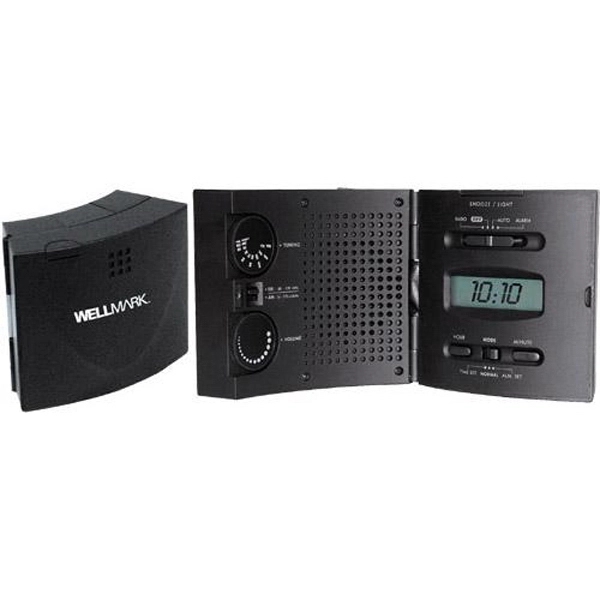 AM/FM travel alarm clock radio with wave shape case and large... from ASI 31570 Advantage Industries / AdVantage Line®