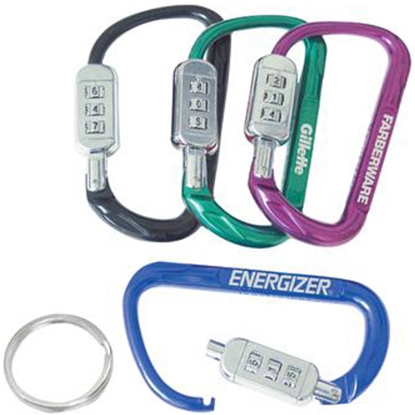 Aluminum carabiner combination lock.... from ASI 31570 Advantage Industries / AdVantage Line®