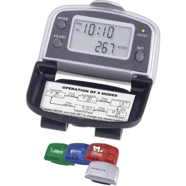 Multifunction pedometer with a 12/24 hour clock.... from ASI 31570 Advantage Industries / AdVantage Line®