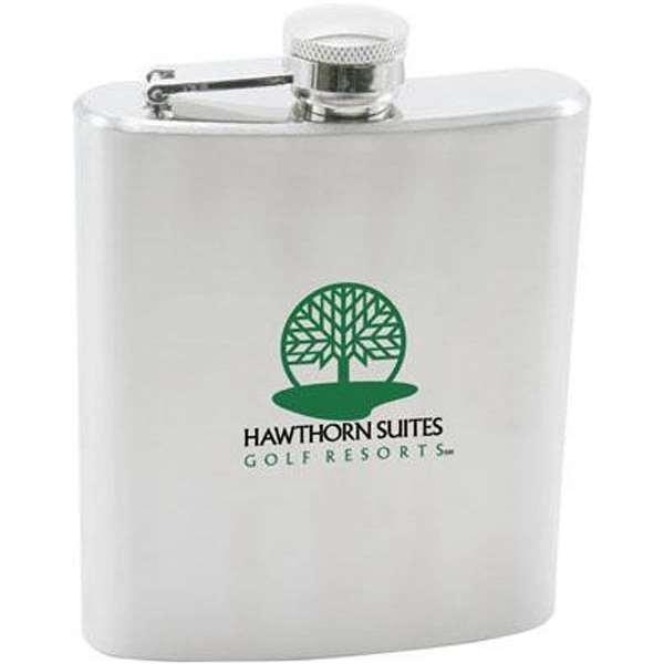 Brushed stainless steel 7 oz. hip flask with screw-on top.... from ASI 31570 Advantage Industries / AdVantage Line®