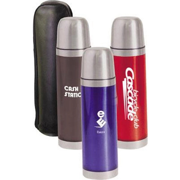 Stainless steel/acrylic .50 liter insulated bottle with vinyl case.... from ASI 31570 Advantage Industries / AdVantage Line®