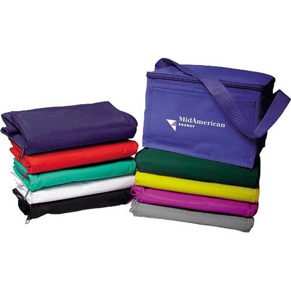 Vinyl insulated 6 pack cooler with webbed carry handle.... from ASI 31570 Advantage Industries / AdVantage Line®