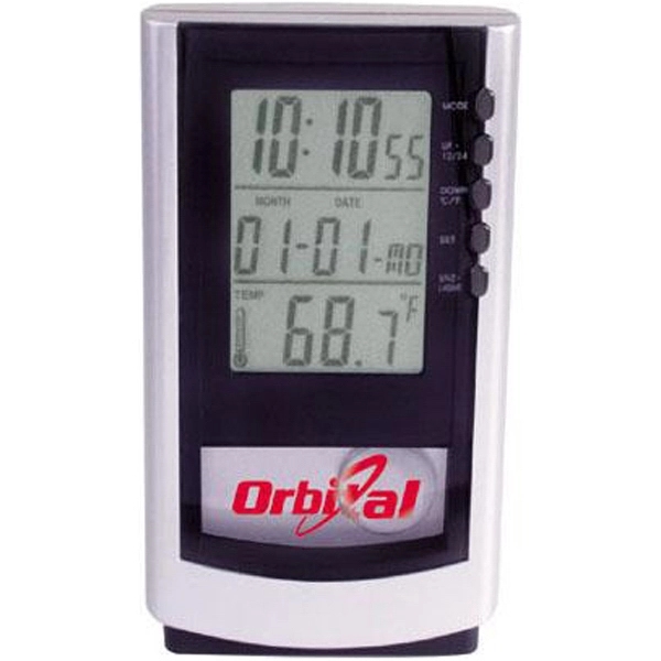 Magnifying pendulum clock with thermometer and large LCD digital screen.... from ASI 31570 Advantage Industries / AdVantage Line®