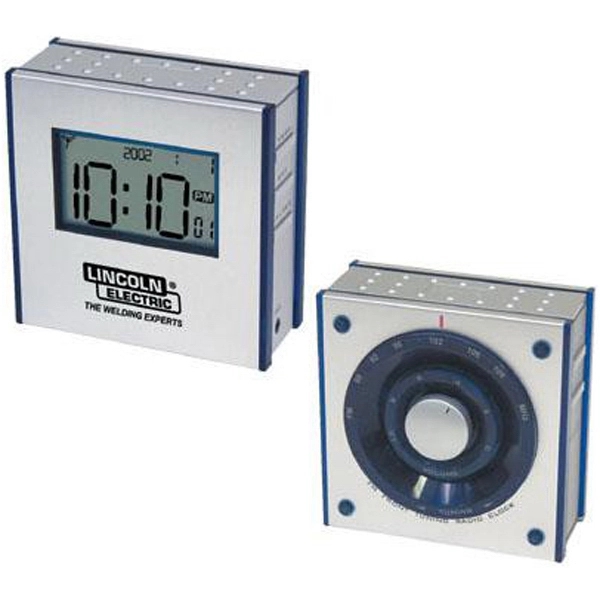 Dual panel FM clock radio with large LCD display.... from ASI 31570 Advantage Industries / AdVantage Line®