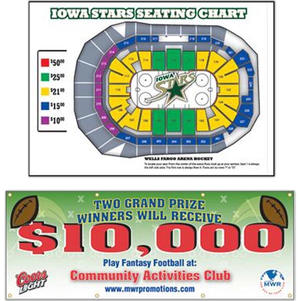 Full color vinyl banner with grommets.... from ASI 31570 Advantage Industries / AdVantage Line®