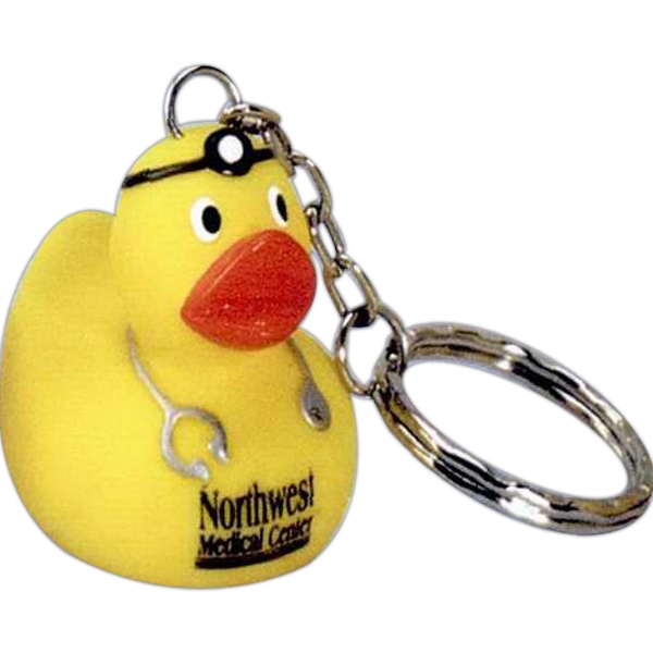 Ducky key ring with 1" long chain and 1" diameter ring.... from ASI 39209 Beachline Corporation / Beachline