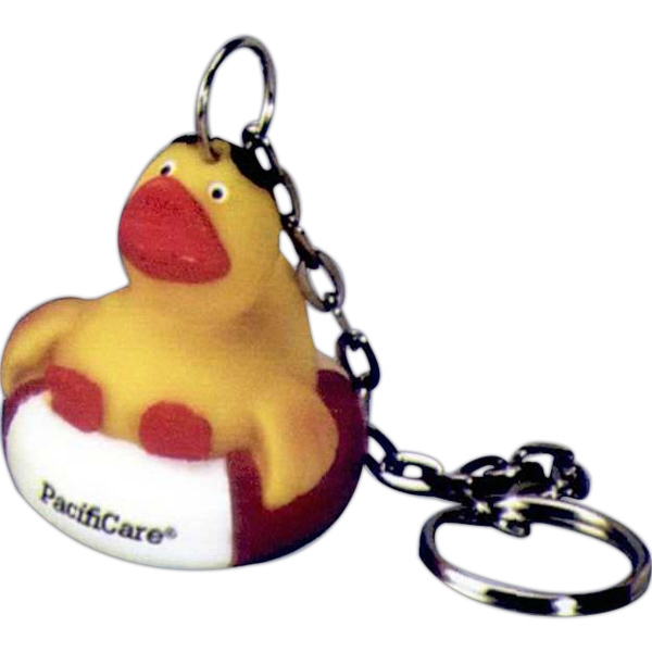 Ducky key ring with 1" long chain and 1" diameter ring.... from ASI 39209 Beachline Corporation / Beachline