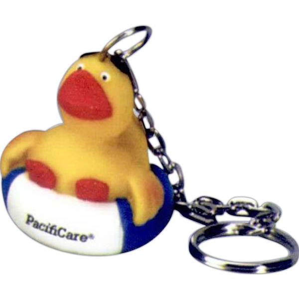 Ducky key ring with 1" long chain and 1" diameter ring.... from ASI 39209 Beachline Corporation / Beachline