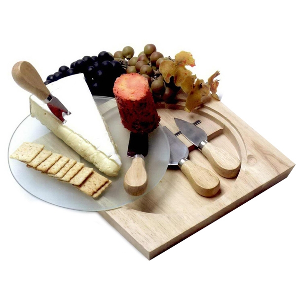 Zurich - Stylish round frosted tempered glass cutting board.... from ASI 88675 Picnic Plus / Picnic Plus (TM)