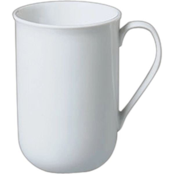 Fine white vitrified porcelain plain Rockwell shape mug 9 oz.... from ASI 68878 Mar's Line / Mar's Promotions / MAR's Line Mars China Collection
