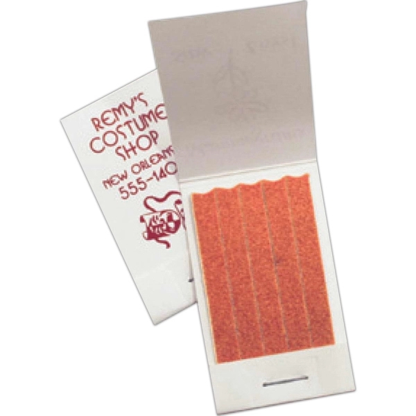 Matchbook-style paper Handi-Pack with 5 emery boards comes with Matchbook Cover.... from ASI 34326 Allen Adv Products Inc / Fingertip Line