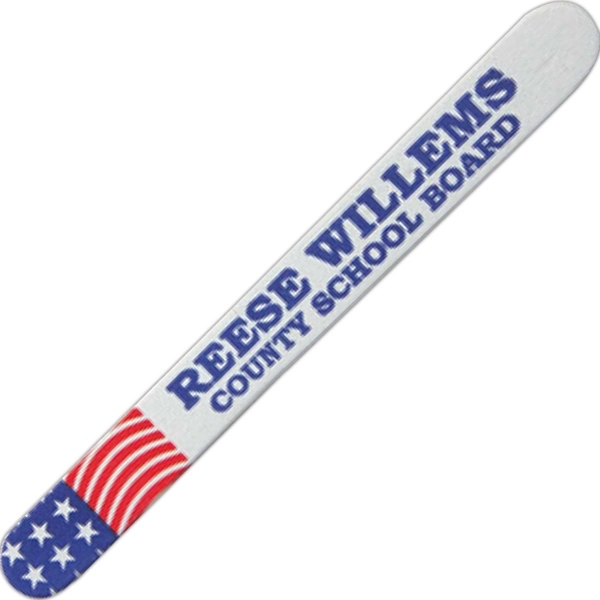 Patriotic Flag Emery Board size is 4 7/8" x 1/2".... from ASI 34326 Allen Adv Products Inc / Fingertip Line
