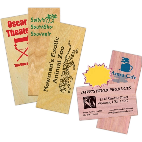 Wooden bookmark size is 5 1/4" x 2".... from ASI 34326 Allen Adv Products Inc / Fingertip Line
