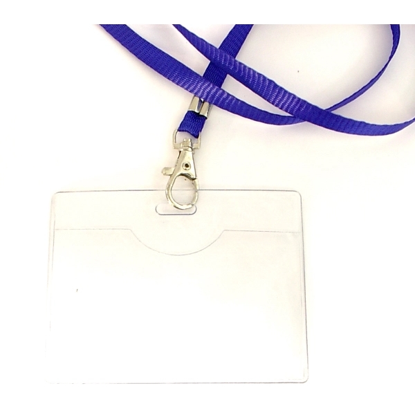 Clear vinyl badge holder with lanyard... from ASI 74585 Nu Promo International / Nu Promo Line
