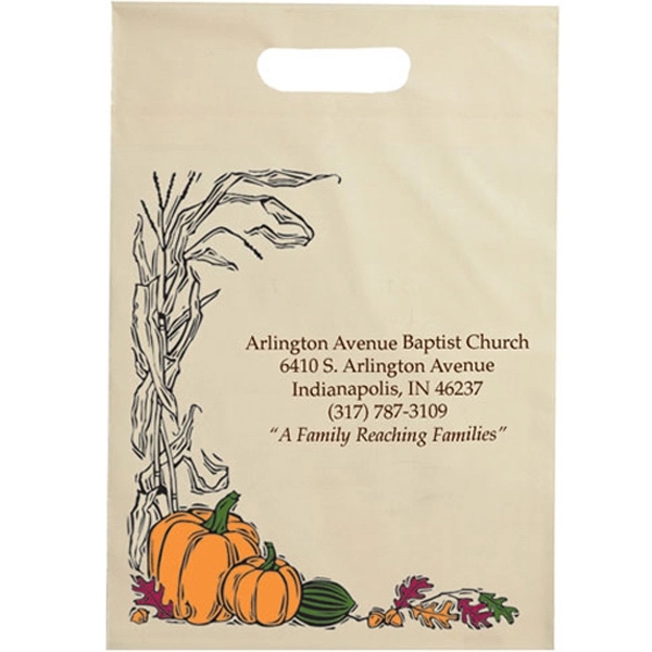 12" x 15" x 3" 2.5mil LDPE plastic Fall/Halloween themed gift... from ASI 35290 American Ad Bag Co