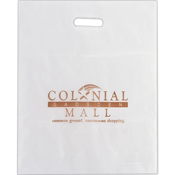 15" x 18" x 4" HDPE plastic bag with gusset and... from ASI 35290 American Ad Bag Co