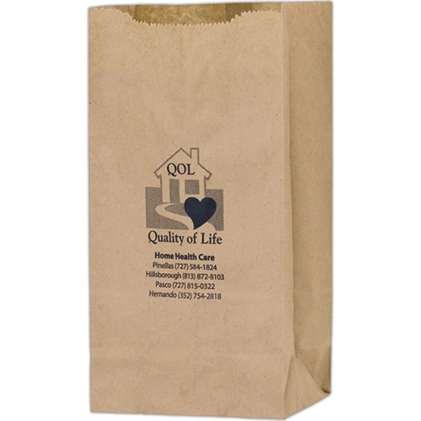 6 9/16" x 4 1/16" x 13 15/16" natural Kraft paper... from ASI 35290 American Ad Bag Co