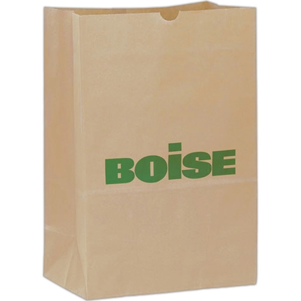 11" x 17" natural Kraft paper grocery bag with serrated top... from ASI 35290 American Ad Bag Co