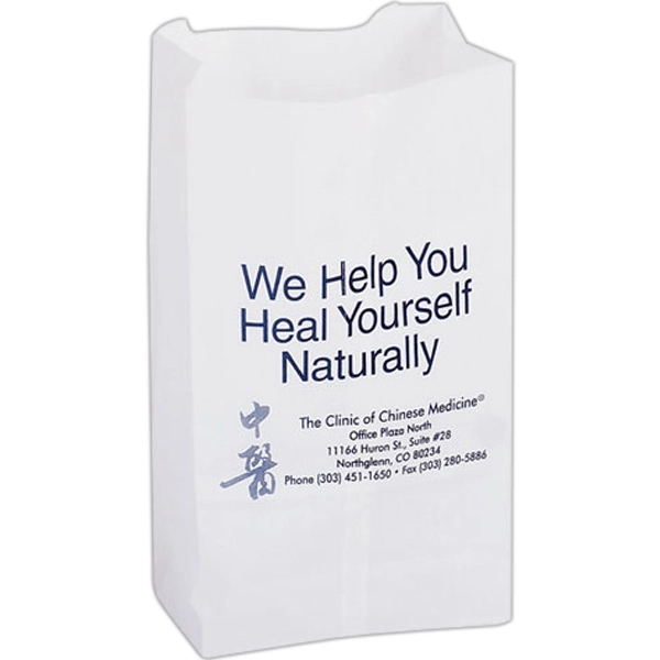 6" x 3 5/8" x 11 1/16" white Kraft paper bag... from ASI 35290 American Ad Bag Co